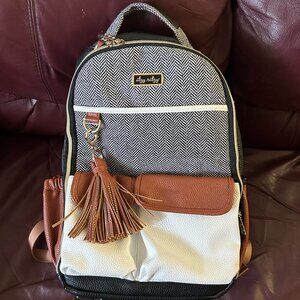 Itzy Ritzy Boss Backpack Diaper Bag Coffee And Cream